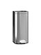 HomCom Metallic Waste Bin with Pedal 30L Silver