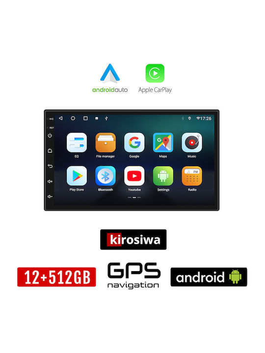 Kirosiwa Car Audio System for Nissan Note 2004-2013 (Bluetooth/USB/AUX/WiFi/GPS/Apple-Carplay/Android-Auto) with Touch Screen 7"
