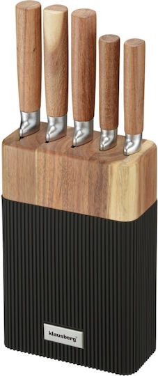 Klausberg Knife Set with Block from Stainless Steel 6pcs