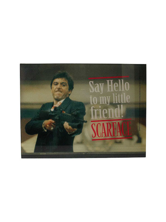 Scarface Glass Poster Say Hello 40 X 30 Cm