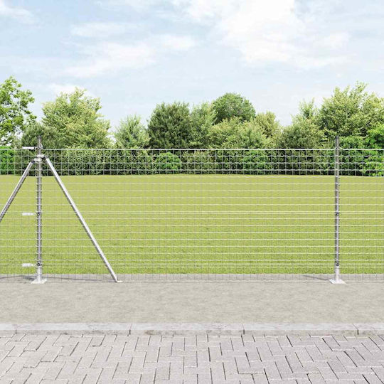 vidaXL Garden Fencing Material 52pcs Silver