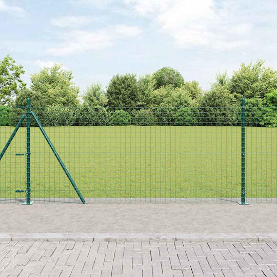 vidaXL Posta pentru Împrejmuire Grădină din Oțel 3.2x3.2x110buc 26buc Green