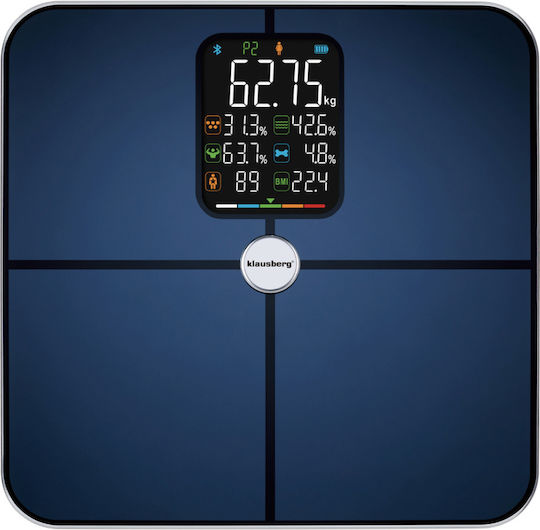 Klausberg Smart Cantar cu Bluetooth in culoare Albastru marin KB-7940