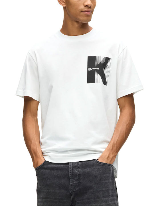 Karl Lagerfeld T-shirt Λευκό-μαύρο