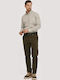 Pantaloni Bărbați Chino Elastic Regular Fit Kaki