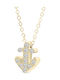 Necklace Anchor from Gold 9 K with Zircon