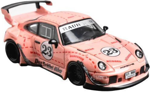 Моделна Фигура Автомобил Porsche Rwb Pinkpig Low Tail Розова 1:64 Street Weapon