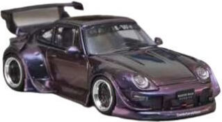 Macheta Auto Porsche Rwb 993 Chameleon Low Tail Violet 1:64 Street Weapon