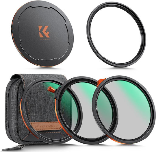 K&F Concept Σετ Φίλτρων CPL / Filter Adapter / ND Διαμέτρου 72mm για Φωτογραφικούς Φακούς