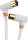 Cabletime Καλώδιο Κεραίας Coax male - Coax female Λευκό 2m CT-AV101-10-W2-100 1τμχ
