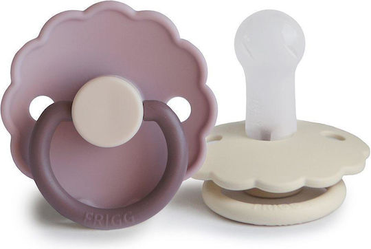 Frigg Daisy Pacifiers Silicone Lavender Haze/Cream for 6-18 months 2pcs
