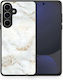 White Gold Marble Samsung Galaxy S24 Fe Case