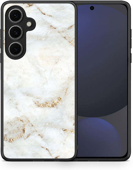 White Gold Marble Samsung Galaxy S24 Fe Case