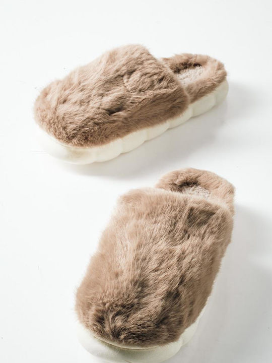 The Shoemart Winter Women's Slippers with Fur B...