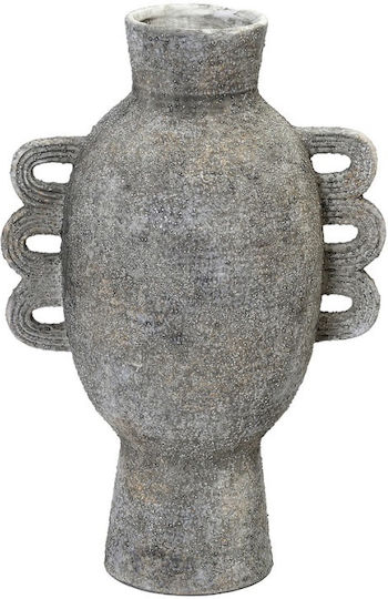 Espiel Διακοσμητικό Βάζο Κεραμικό Γκρι Φ15.5xΥ21cm
