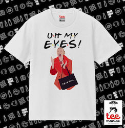 Friends Oh My Eyes Phoebe Classic Double-Stitched T-shirt Without Side Seams White 100% Cotton Vegan & Oeko-tex Certified Friends Oh My Eyes Phoebe Classic Double-Stitched T-shirt Without Side Seams White 100% Cotton Vegan & Oeko-tex Certified