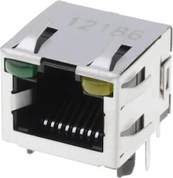Priză Rj45 8-Pini Cat 5 Ecranată cu Led Sistem 8p8c 2-406549-4