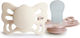 Frigg Orthodontic Pacifiers Silicone Cream/Blush for 0-6 months 2pcs