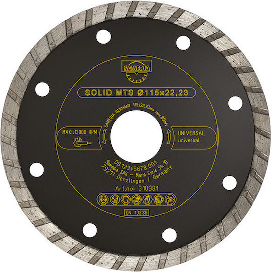 Discuri De Tăiere Diamant Basic Mts Dim 125 X 22.23 Samedia 310982