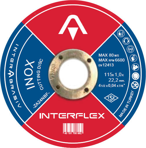 Disc De Tăiere Abrasiv Oțel Inoxidabil Plat 125x1.0x22.23