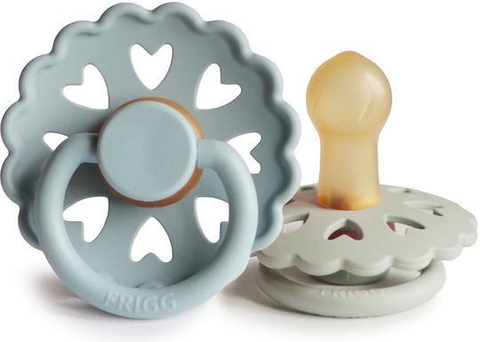 Frigg Fairytale Pacifiers Rubber Stone Blue/Willow Gray for 0-6 months 2pcs