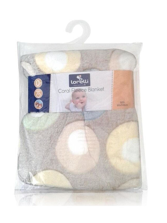 Lorelli Κουβέρτα Αγκαλιάς & Λίκνου Fleece Γκρι 85x100εκ.