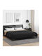 vidaXL Duvet Cover Queen 220x200 Black, Tan