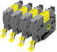 Pristar Ταινία Ετικετογράφου σε Κίτρινο Χρώμα 4τμχ