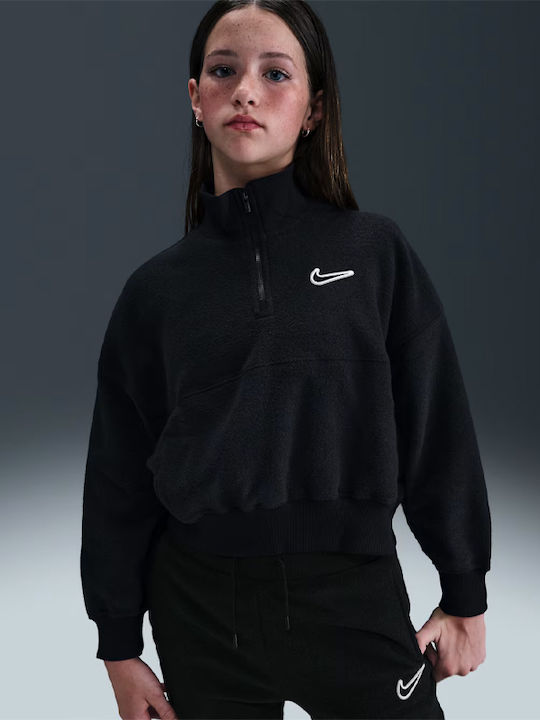 Nike Kids Sweatshirt With Pockets Black Sportswear