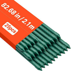 Vevor Garden Stakes Pack 25 2100 Mm Metal Tomato Stakes Plastic Coating Garden Rods Plant Support Pointed Tip Anti-Slip Bumps Climbing Plant Cultivation Outdoor Vegetables Vevor Garden Stakes Pack 25 2100 Mm Metal Tomato Stakes Plastic Coating Garden Rods Plant Support Pointed Tip Anti-Slip Bumps Climbing Plant Cultivation Outdoor Vegetables