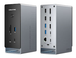 Cabletime USB-C Docking Station με HDMI/DisplayPort 4K PD Ethernet (CT-DK181-AG) Cabletime USB-C Docking Station με HDMI/DisplayPort 4K PD Ethernet (CT-DK181-AG)