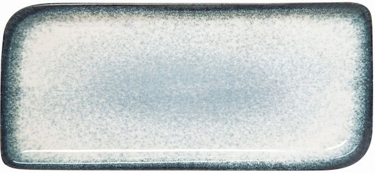 By Bone Serving Platter Rectangular made of Porcelain Gray 30x17.5cm