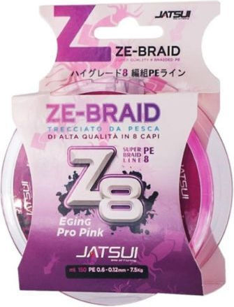Jatsui Ze-Braid Z8 Eging Pro Fishing Filament 150m 0.6pe 0.12mm
