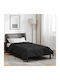 vidaXL Double Blanket 200x140cm Black