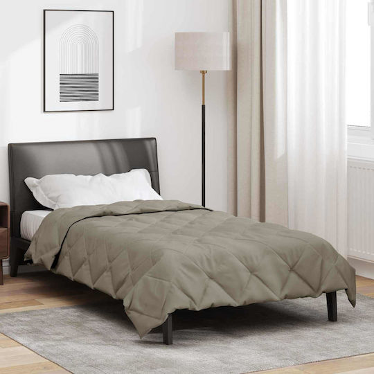vidaXL Κουβέρτα Διπλή 200x140εκ. Ανοιχτό Γκρι
