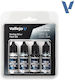 Acrylicos Vallejo Σετ Χρώματα Μοντελισμού σε Ασημί χρώμα 72ml 4τμχ