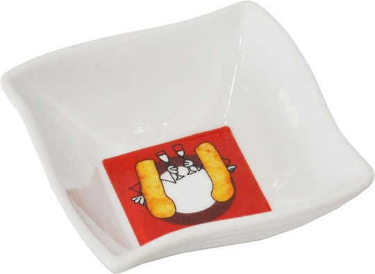Porzellan Ordnungshüter Weiß W7xL7xH3cm 1Stück