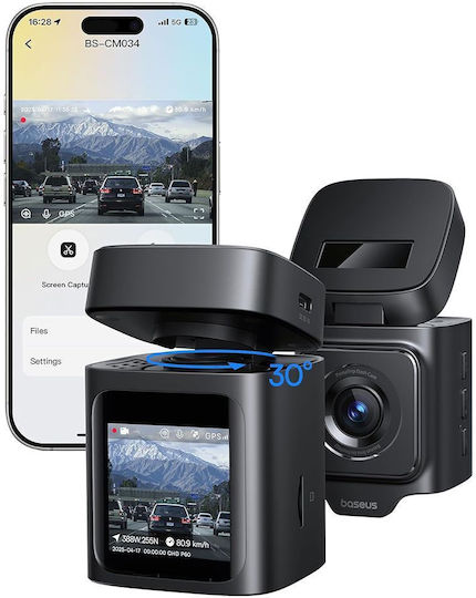 Baseus PrimeTrip VD1 Car DVR Camera 1080P with 1.54" Screen Wi-Fi GPS