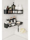 Corner Wall Mounted Bathroom Shelf Metallic 23x11x5cm