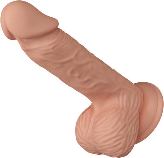 APH Glass Dildo with Balls and Suction Cup Brown