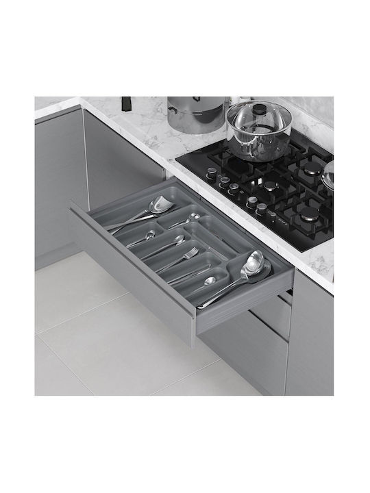Starax Plastic Drawer Cutlery Tray Grey