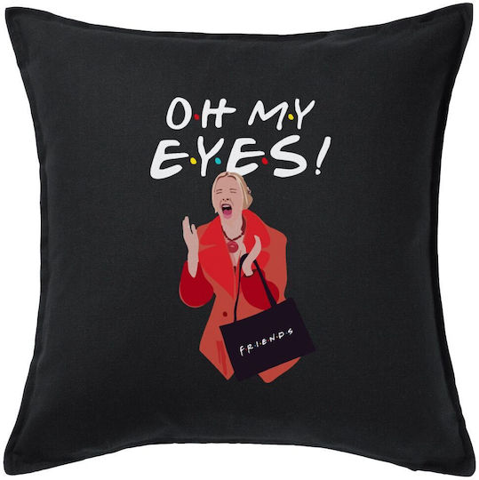 Koupakoupa Sofa Cushion Friends Oh My Eyes Phoebe 100% Cotton Black 50x50cm