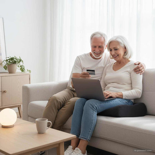 vidaXL Μαξιλάρι Καθίσματος με Memory Foam 40x40x13cm σε Μαύρο χρώμα 42020203