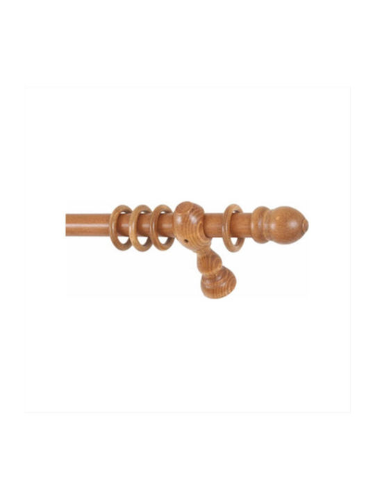 Wooden Curtain Pole Single Φ38mm 180cm Honey