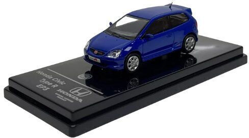 Honda Civic Type-r Ep3 Lh 2001 Blue Car Model 1:64 Para64