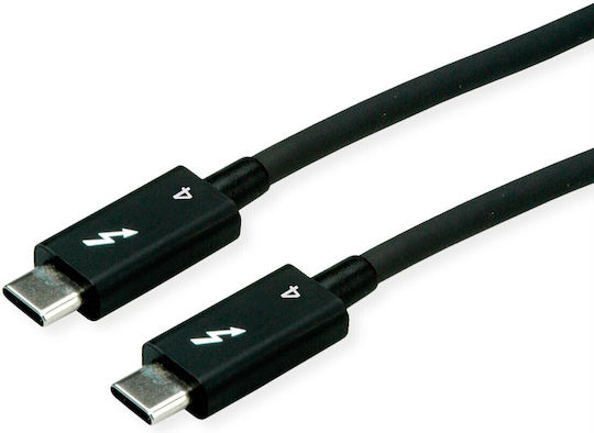 Roline Thunderbolt 4 Cable Roline 11.02.9048 Usb Type C Active 8k60hz 40gb 100w T-t 2m Black