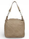 Leather Women's Shoulder Crossbody Bag Taupe