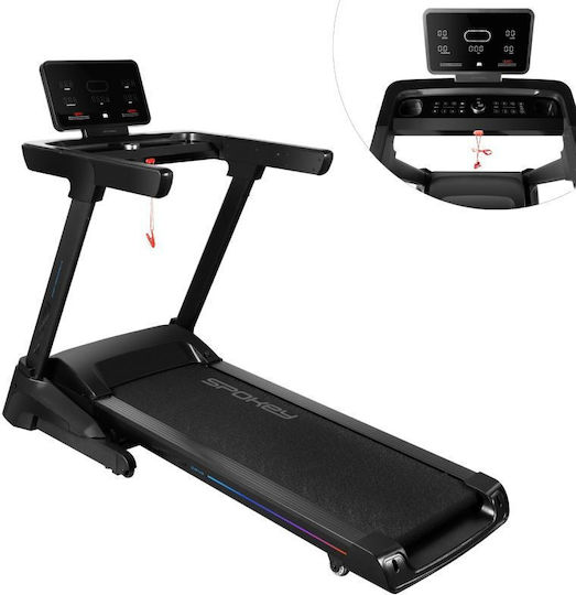 Spokey Sirius Foldable Electric Treadmill 140kg Capacity 3.5hp