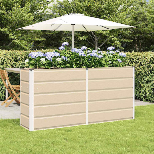 vidaXL Topf Metallisch Ivory 160x40x75cm.