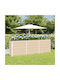 vidaXL Саксия Метал Ivory 160x40x75см.